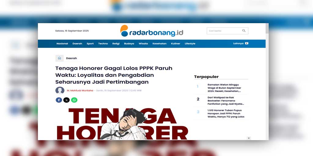 BKPSDM Tuban mengungkapkan bahwa mekanisme pengalihdayaan tenaga honorer yang tak lolos PPPK paruh waktu menjadi tenaga outsourcing masih dalam dikaji.