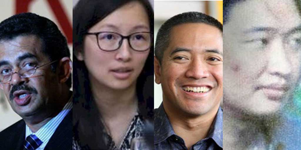 Empat buron interpol, dari kiri: Muhammad Riza Chalid, Jurist Tan, Adrian Gunadi, dan Fredy Pratama.