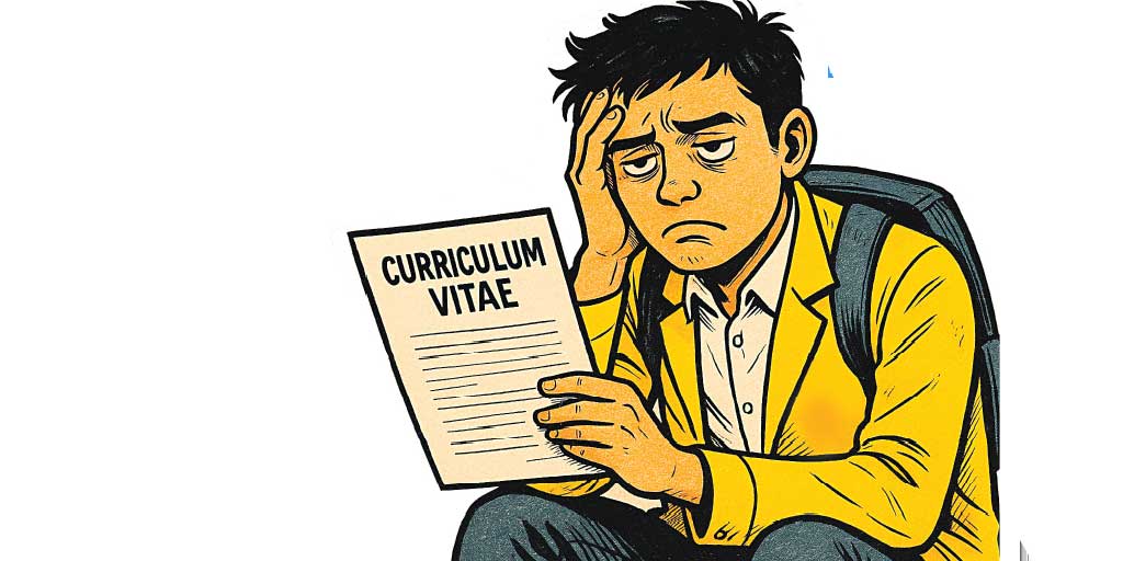 Ilustrasi Opini berjudul Anak Muda Bukan Pencetak CV.