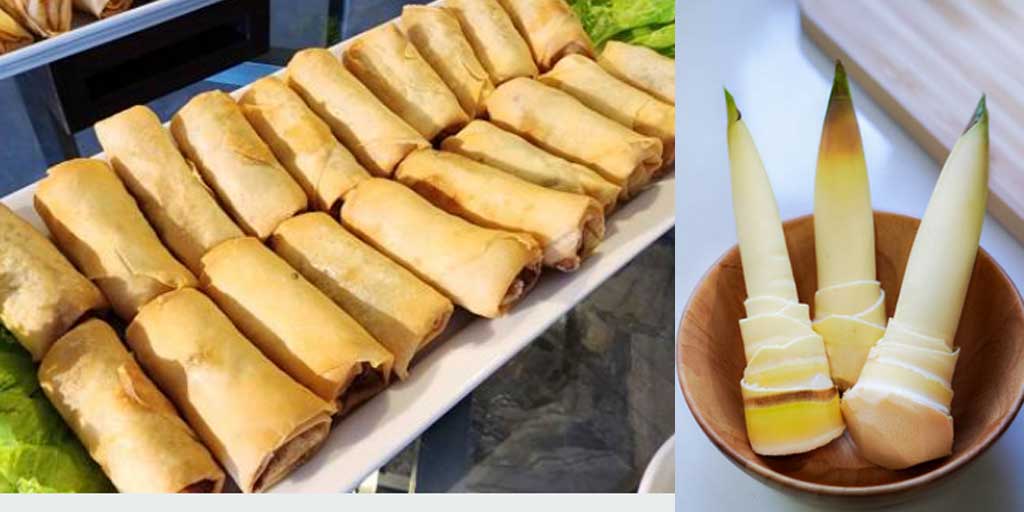 Lumpia rebung, lumpia yang berisi rebung segar yang harum, lumpia ini jadi primadona baru di jagat kuliner khas Jawa Timur.