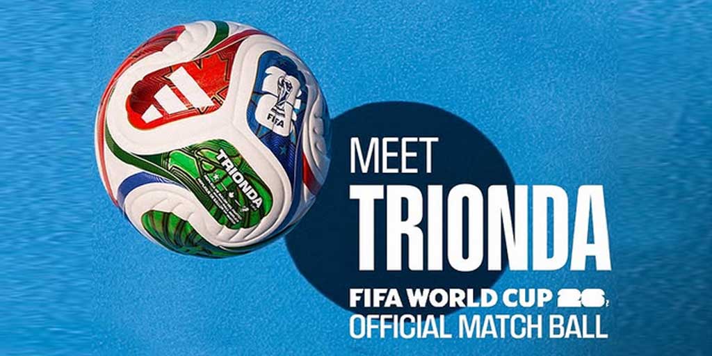 Trionda, Bola Resmi Piala Dunia 2026 dibekali teknologi canggih dengan desain ikonik, pola yang mencerminkan persatuan dari tiga negara tuan rumah.