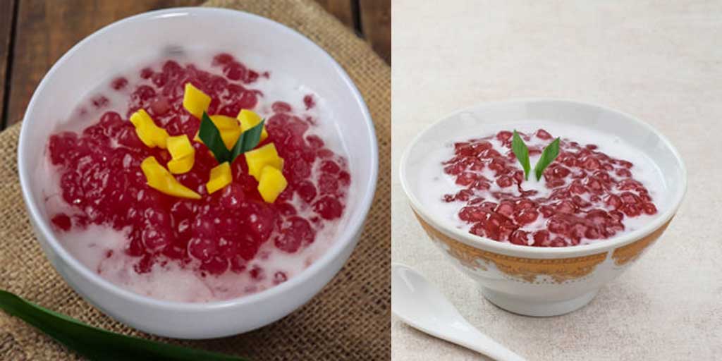Bubur mutiara terbuat dari sagu mutiara yang dimasak hingga kenyal, disajikan dengan kuah santan gurih dan wangi pandan.