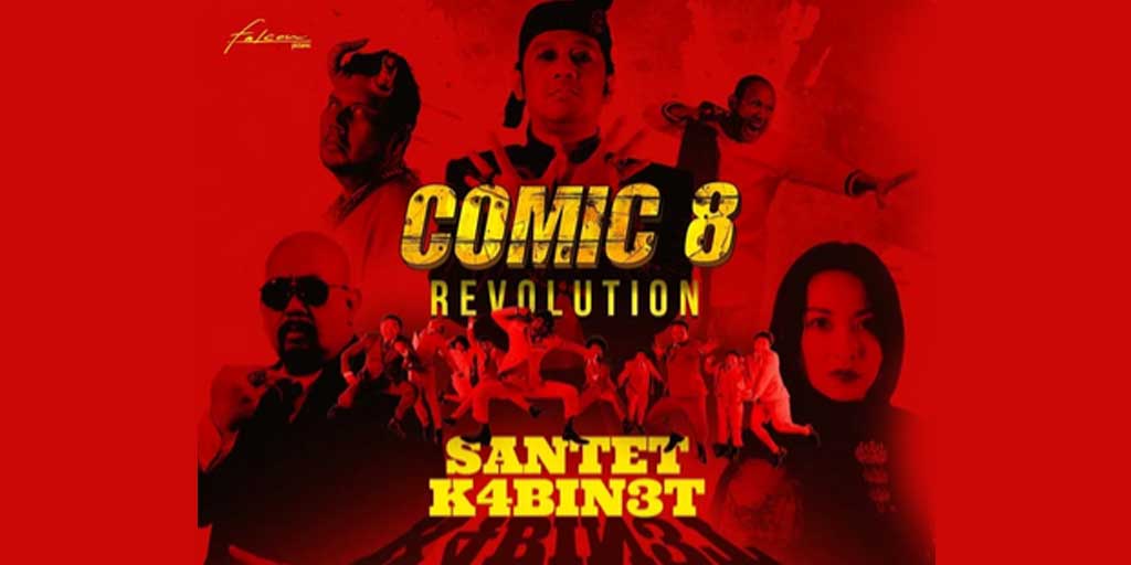 COMIC 8 REVOLUTION: SANTET K4BIN3T,  Film ini menggabungkan elemen aksi, komedi, dan dunia santet.