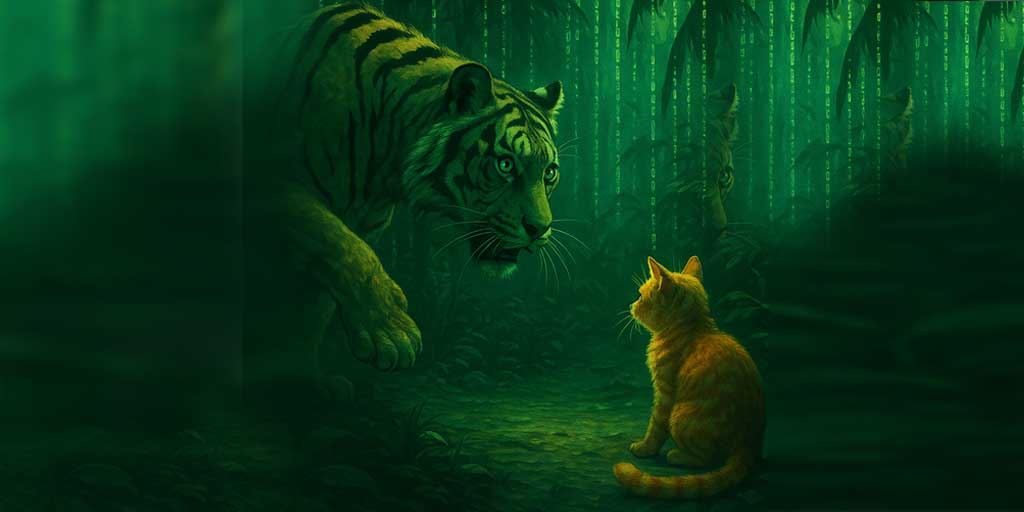 Harimau takut kucing yang beberapa hari lalu viral di TikTok mencuri perhatian warganet, dan beragam teori pun bermunculan,