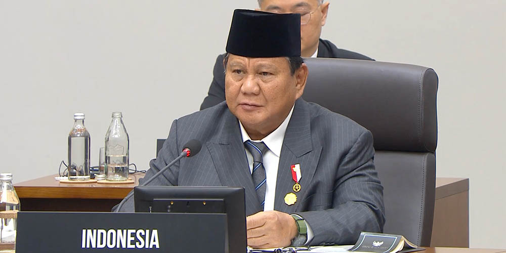 Presiden Prabowo Subianto berpidato tegas di forum APEC 2025, Gyeongju, Korea Selatan. (Foto: Sekretariat Presiden)