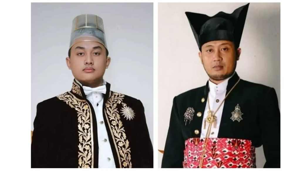 Dua tokoh dari lingkungan Keraton Surakarta tampil dalam busana adat kebesaran, mewakili dua kubu yang masing-masing menggelar prosesi penobatan versi mereka.