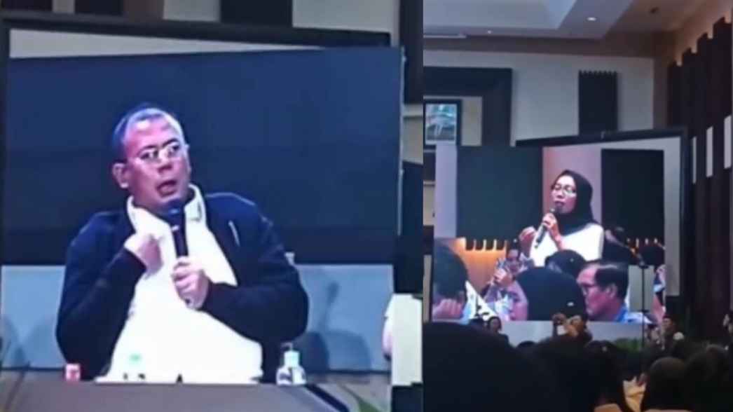Suasana forum konsolidasi SPPG MBG di Bandung saat pernyataan Cucun Syamsurijal yang memotong penjelasan seorang ahli gizi viral dan memicu polemik publik.
