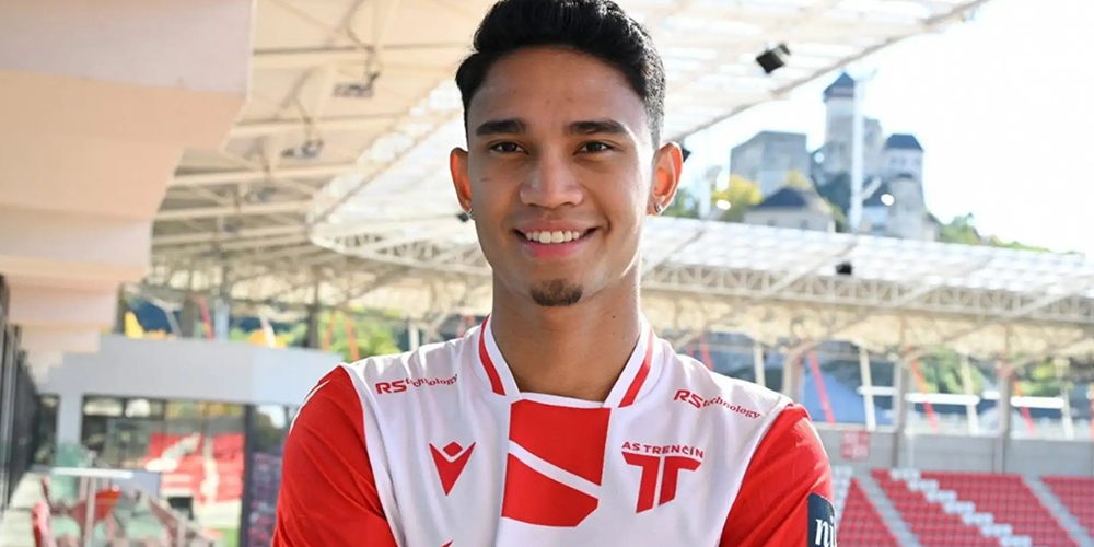 Marselino Ferdinan saat menjalani debut bersama As Trencin