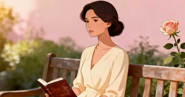 Ilustrasi perempuan berkelas. Privasi menjadi ruang aman yang membantu mereka tetap tenang, fokus, dan berkembang tanpa tekanan eksternal.