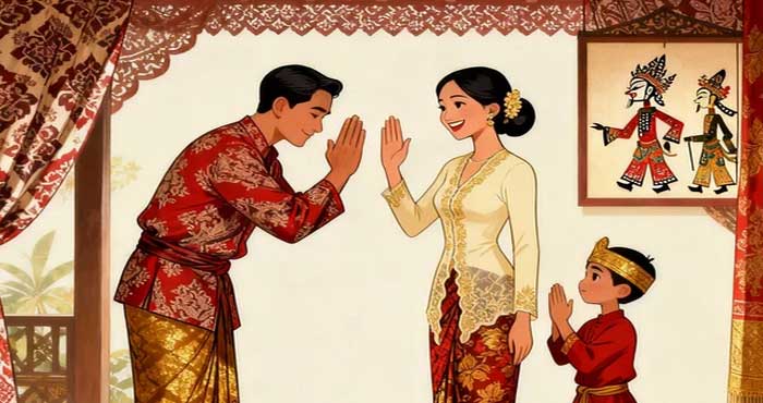 Ilustrasi tata krama Jawa melalui bahasa serta sikap sehari-hari.