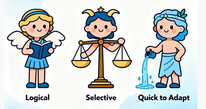 Ilustrasi karakter istimewa yang dimiliki zodiak elemen udara.