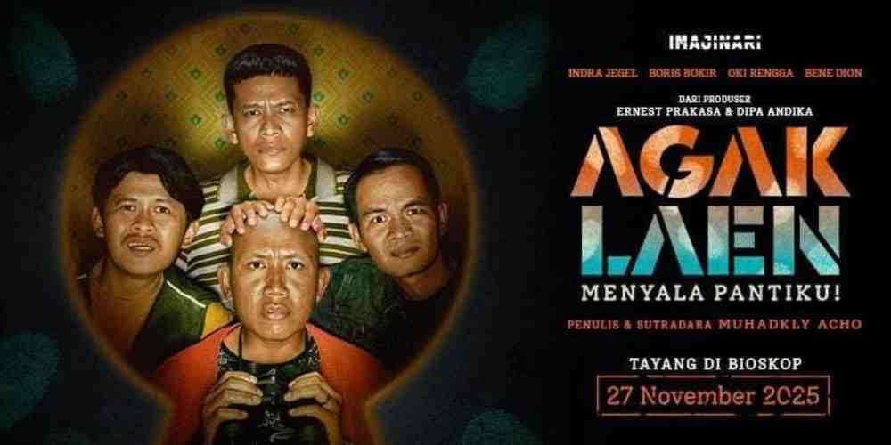Poster resmi film Agak Laen: Menyala Pantiku! yang menampilkan empat karakter utama. Film ini menjadi salah satu contoh bagaimana karya dengan konsep unik dan anti-mainstream mulai menarik perhatian