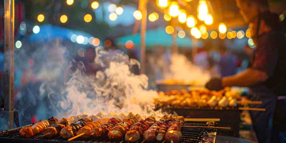ilustrasi street food atau kaki lima