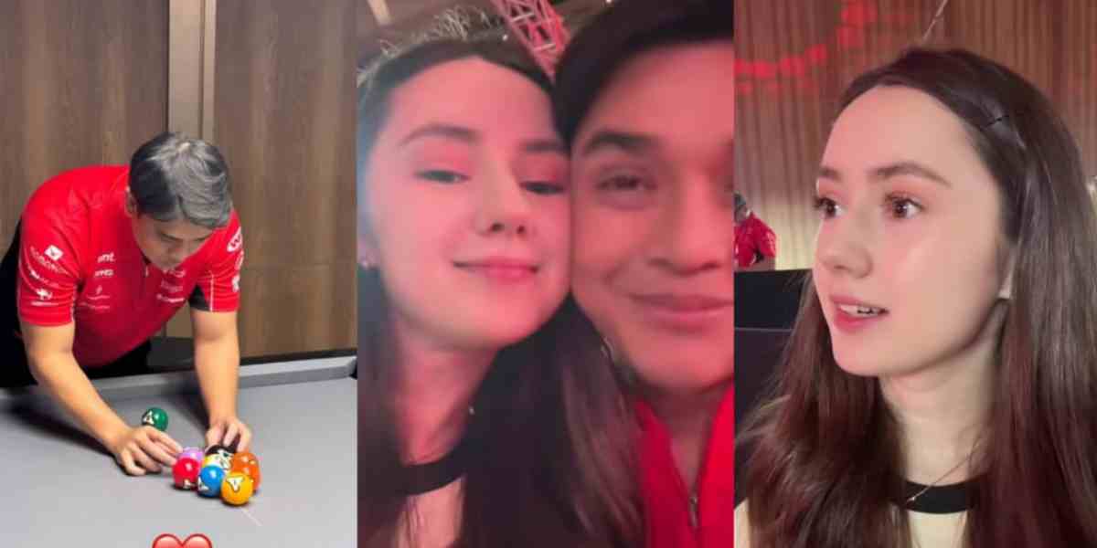 Istri Selebriti Billy Syahputra, Vika Kolesnaya yang setia dukung dan hadir di turnamen biliar