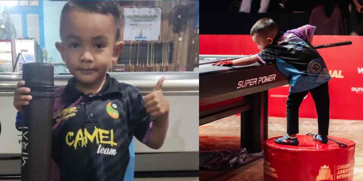 Fajar Alamri, bocah 5 tahun asal Tolitoli, Sulawesi Tengah, mencuri perhatian dunia biliar internasional saat tampil di Carabao International Open 2026 di Jakarta sebagai peserta termuda
