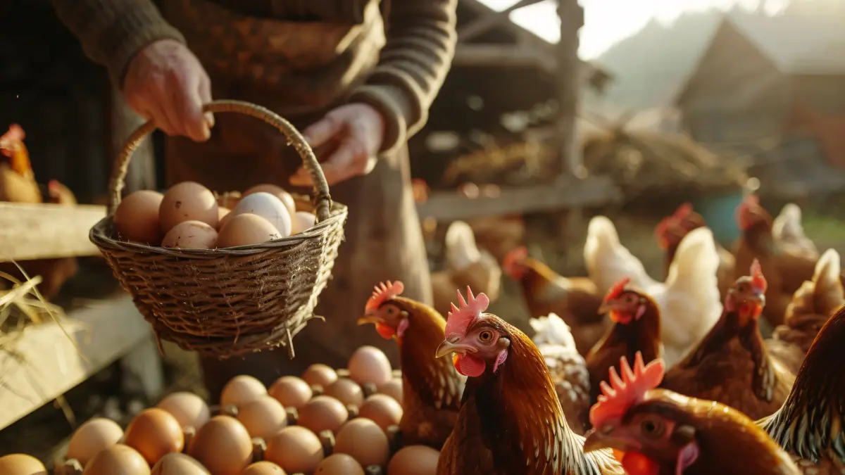 Ilustrasi ternak ayam bahagia bebas sangkar (Sumber Foto: Freepik ) 