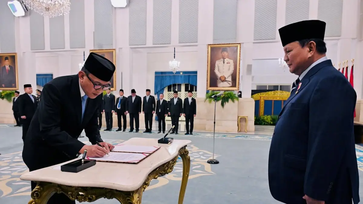Abdul Kadir resmi dilantik Presiden Prabowo untuk mengemban amanah di kabinet merah putih sebagai kepala Baratin (Sumber Foto: Instagram @abdulkadirkarding)