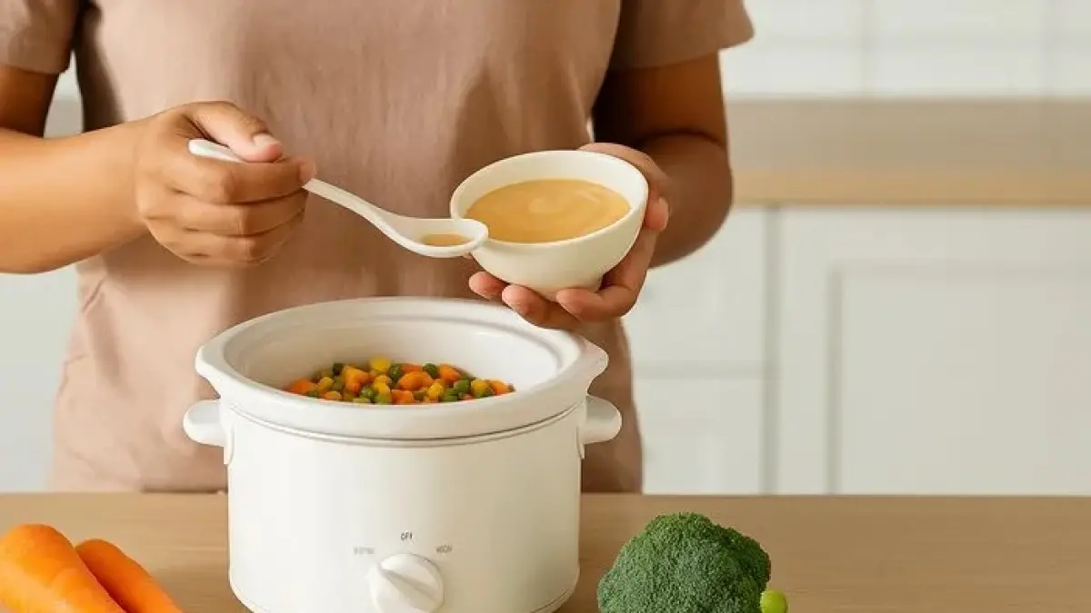 Dulu jam bikin MPASI identik dengan dapur chaos, sekarang banyak moms cuma “cemplung bahan lalu tinggal tidur”. Slow cooker mendadak viral di TikTok karena dianggap bikin masak MPASI jauh lebih praktis. Tapi benarkah sepraktis itu atau cuma hype parenting modern? (ilustrasi)