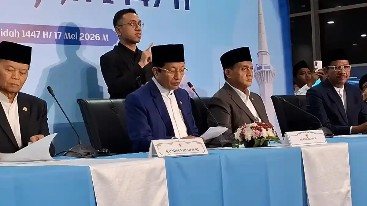 Pemerintah akhirnya resmi menetapkan Hari Raya Idul Adha 2026. Simak hasil sidang isbat lengkap dan alasan hilal dinyatakan memenuhi syarat. (tribunnews.com/fahdi fahlevi)