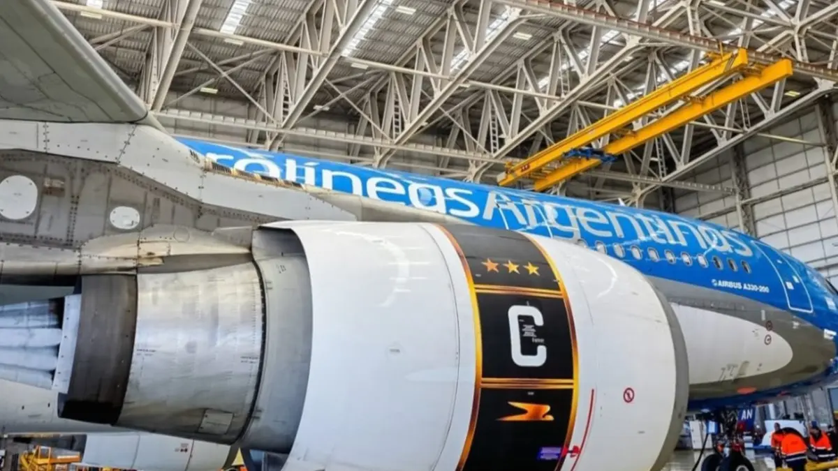 Argentina bukan cuma siap di lapangan, tapi juga di udara! Airbus A330-200 bertema Timnas Argentina resmi meluncur dengan desain ikonik bernomor 10 yang langsung bikin pecinta sepak bola terpukau. (Sumber foto: Instagram/ragamcerita.id)