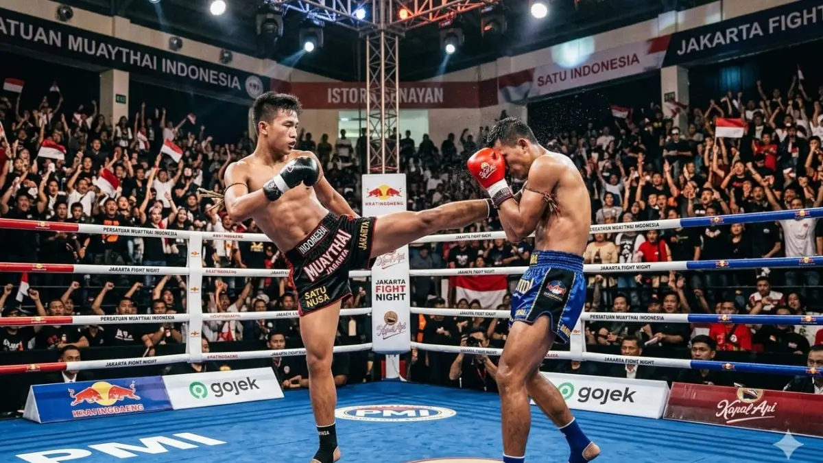 Kehadiran LaNyalla di Rakernas KONI bukan sekadar formalitas. Banyak pihak menilai ini jadi sinyal kuat bahwa Muaythai Indonesia sedang bersiap naik level menuju kekuatan baru olahraga nasional. (Ilustrasi cabang olahraga Muaythai: AI)