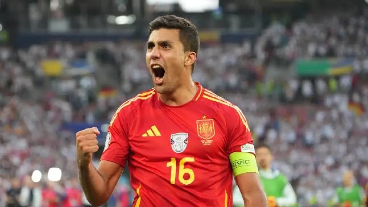 Gelandang Manchester City sekaligus Kapten Timnas Spanyol, Rodri. (Sumber foto : beIN)