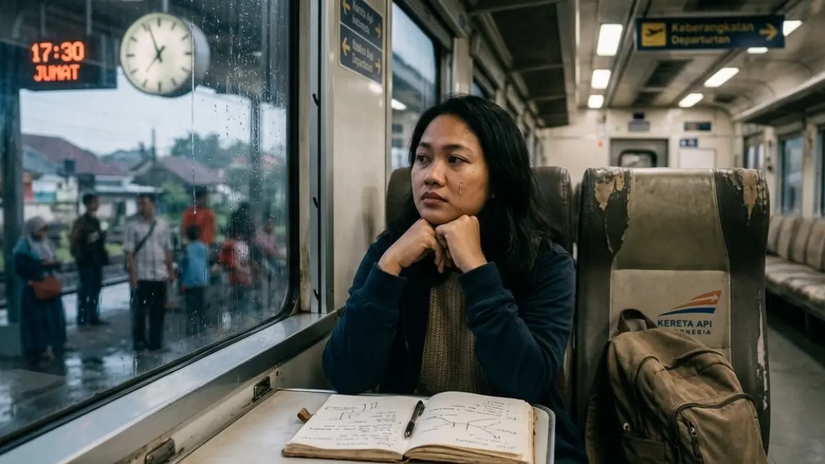 berhenti sejenak di pertengahan tahun, melakukan refleksi atas perjalanan yang sudah ditempuh, serta menyusun langkah baru untuk enam bulan berikutnya dengan fokus pada progres, bukan kesempurnaan. (photo by Gemini.ai)