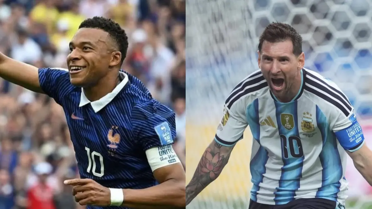 Pemain Timnas Prancis, Kylian Mbappe dan Pemain Timnas Argentina, Lionel Messi. Sumber foto: Instagram (k.mbappe & leomessi)