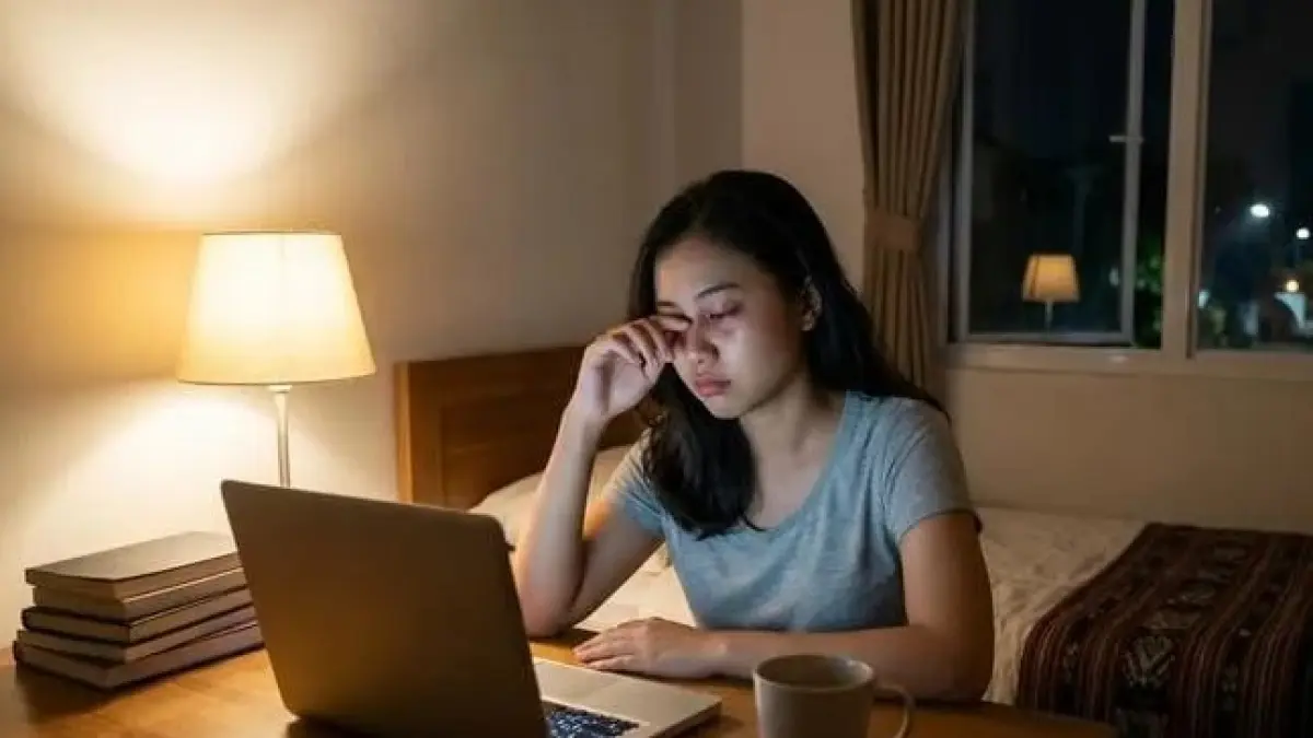 Masih sering begadang karena scroll media sosial, menonton film, atau pekerjaan? Jangan biarkan kebiasaan ini terus mengganggu kesehatan. (Sumber Foto : Halodoc)