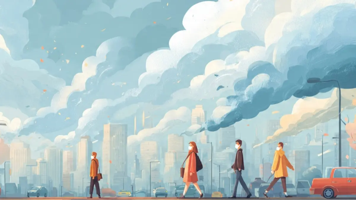 Udara Jakarta kembali memburuk. Kombinasi musim kemarau dan El Nino membuat polutan seperti PM2.5 semakin menumpuk di atmosfer, meningkatkan risiko ISPA dan gangguan pernapasan. (sumber: AI)