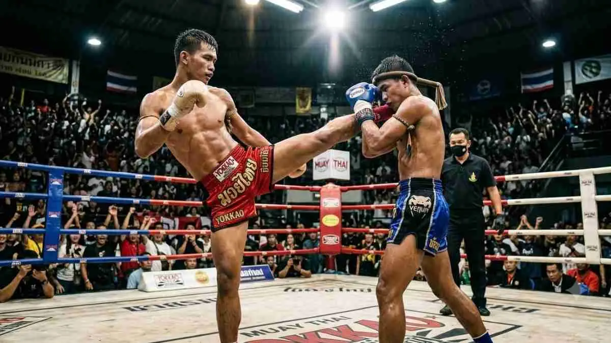 Tak hanya mempersiapkan atlet, Pengprov Muaythai Jatim kini fokus membangun SDM berkualitas agar Porprov 2027 berjalan profesional dan bebas kontroversi. (Ilustrasi olahraga Muaythai: Ai)