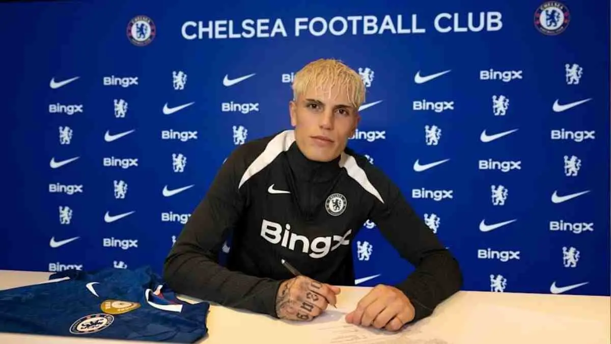 Aston Villa bergerak cepat di bursa transfer!. Alejandro Garnacho masuk radar Unai Emery sebagai calon pengganti Morgan Rogers. Dengan keinginan sang winger tetap bermain di Premier League, akankah transfer ini segera terwujud? (Sumber foto : Chelsea FC)