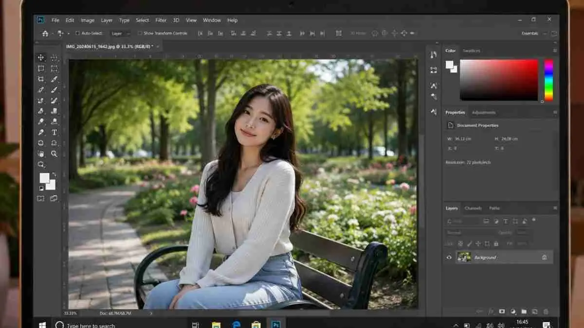 Pelajari cara menghapus background foto di Photoshop dengan hasil rapi menggunakan berbagai tools yang mudah dipraktikkan. (MUHAMMAD AZLAN SYAH/AI/RADAR BONANG)