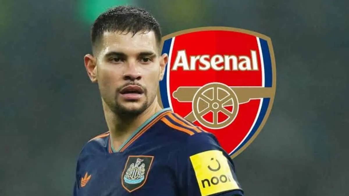 HERE WE GO DEKAT?! Skenario saga transfer Liga Inggris mendadak diguncang kejutan luar biasa!. Arsenal dilaporkan telah mencapai kesepakatan paket transfer senilai £80 juta (sekitar Rp1,6 triliun) dengan Newcastle United untuk Bruno Guimaraes! (sumber foto : team TALK)
