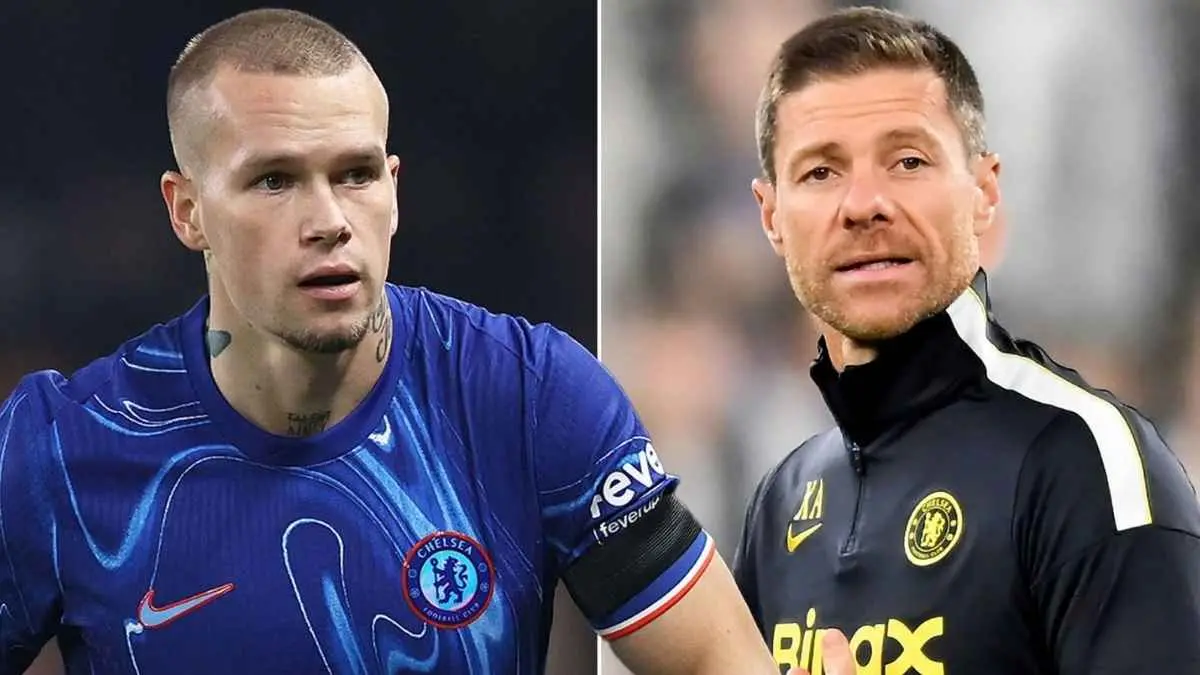 Xabi Alonso menggaransi akan memberikan dukungan kembalinya Mikhaylo Mudryk pasca bebas dari kasus doping (sumber foto : The SUN)
