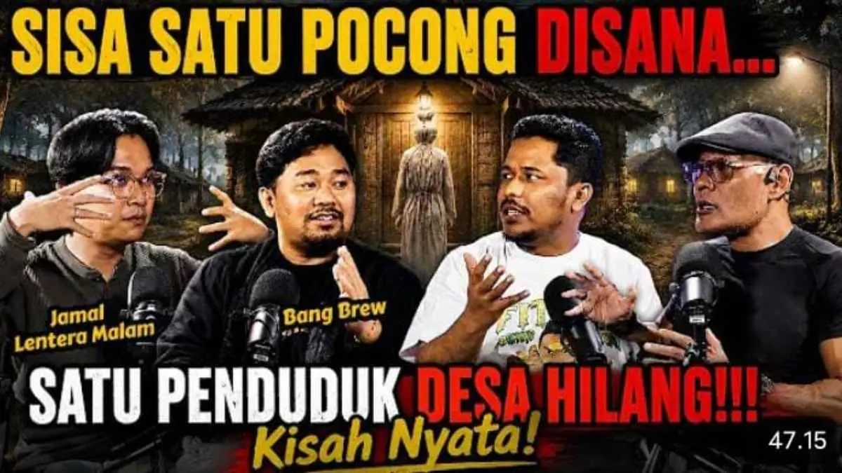 Kisah Nyata Desa Way Bluru, YouTuber Bang Brew Dan Jamal dari Lentera malam, Ungkap Pocong Bayu. (Sumber Foto: Tangkapan layar YouTube @Dedy Corbuzier)