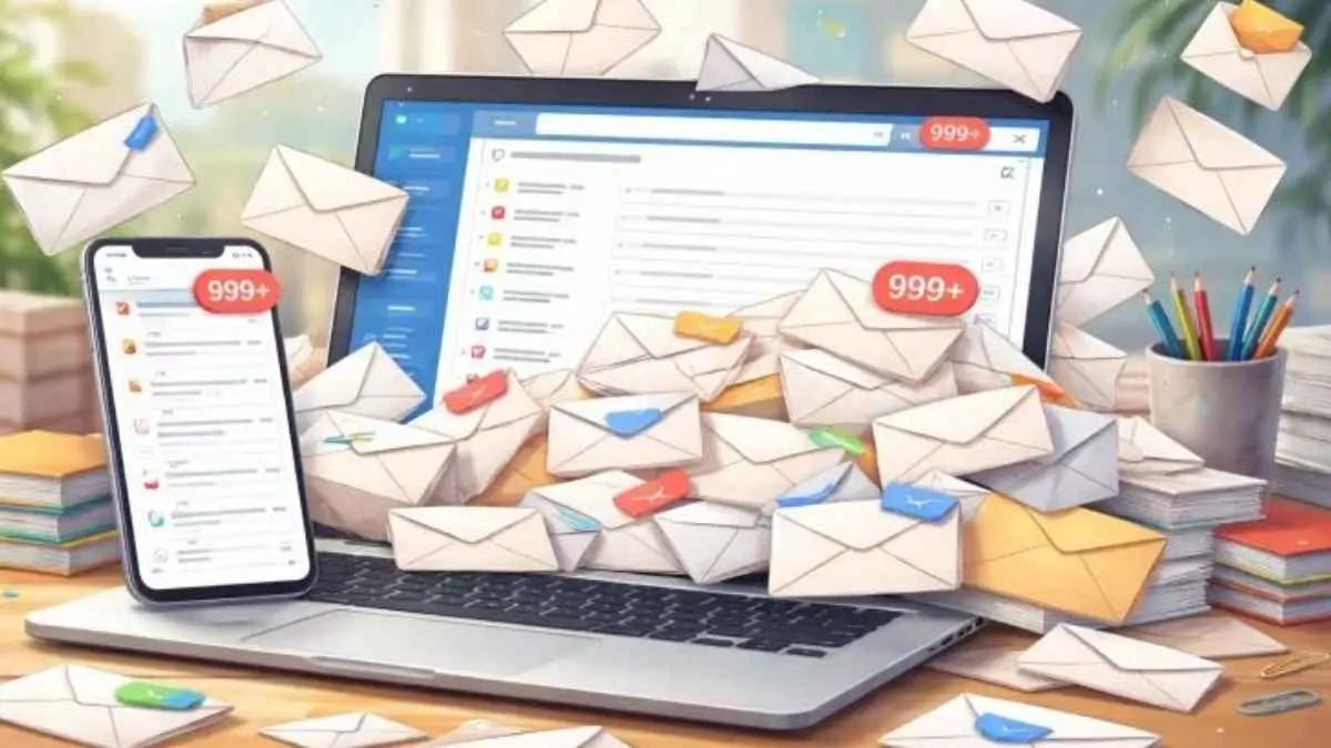 Ribuan email yang tidak pernah dihapus ternyata bukan sekadar memenuhi kotak masuk. Tanpa disadari, email, foto, dan file di cloud storage ikut menyumbang jejak karbon karena membutuhkan server yang terus menyala. (Ilustrasi)
