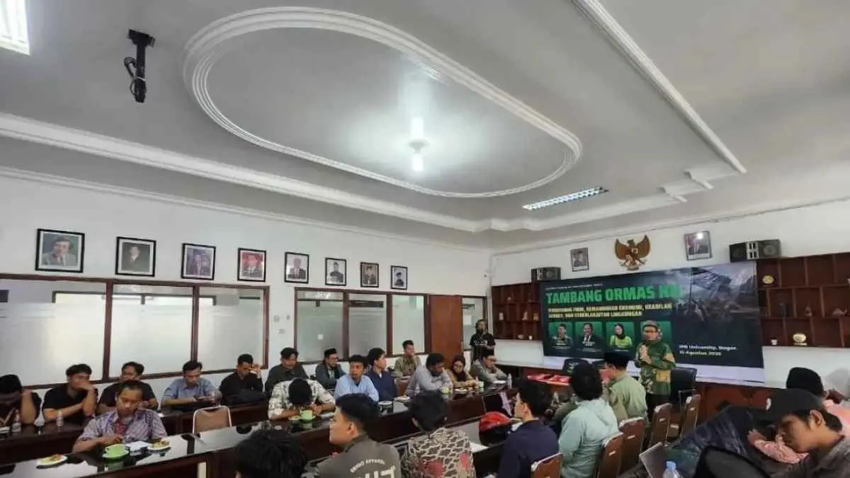 Forbes NU 26 mendesak PBNU mengevaluasi konsesi tambang yang diterima. Mereka menilai kemandirian ekonomi NU tidak seharusnya bergantung pada sektor tambang, tetapi diperkuat lewat pesantren, komunitas, dan ekonomi warga.(Sumber foto: jawapos.com)