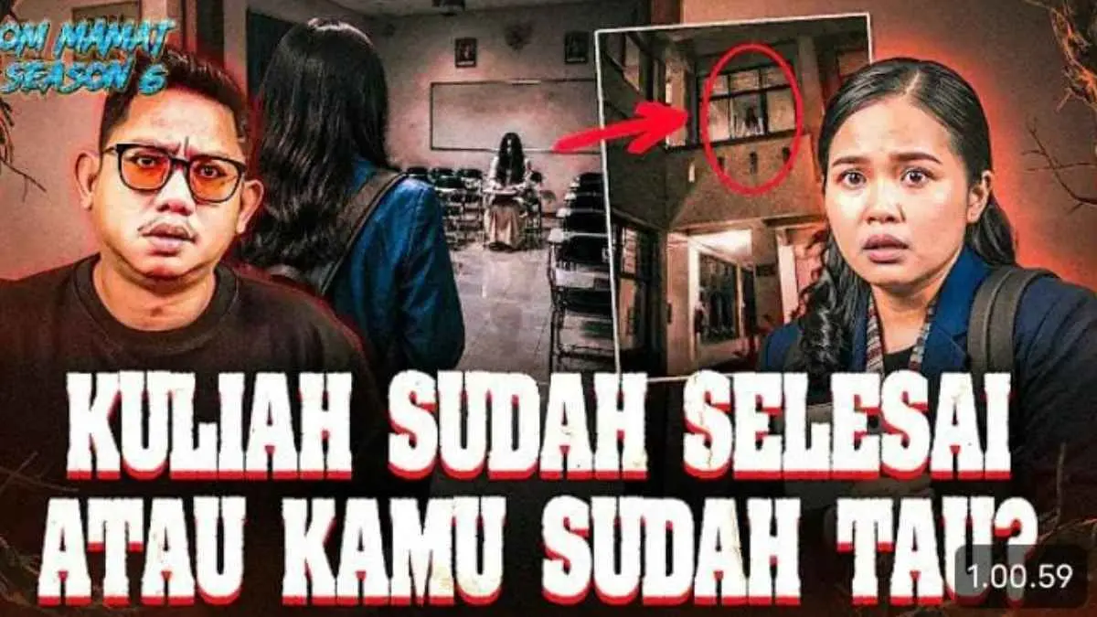 Bayangkan melihat mahasiswa sedang ujian dari kejauhan, tetapi saat dicek ternyata ruangannya kosong dan gelap. Belum selesai sampai di situ, muncul sosok pria berbaju cokelat dengan aroma kayu lapuk dan kapur barus. (YouTube @RJL 5 - Fajar Aditya)