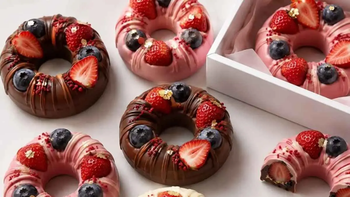 Bosan dengan donat cokelat yang itu-itu saja? Choco Donutberry bisa jadi jawabannya. Cokelat yang creamy dan rich bertemu sensasi berry yang manis-asam, menghasilkan perpaduan rasa yang lebih segar dan tidak monoton. (solobalapan.jawapos.com)