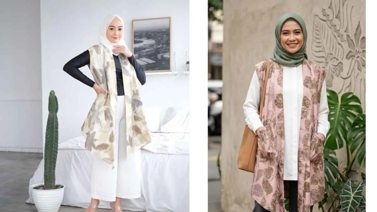 Motif ecoprint tidak selalu rapi dan seragam. Justru jejak daun, bunga, serta warna alami yang berbeda membuat setiap kain punya karakter sendiri. (shopee.co.id/econing.id)