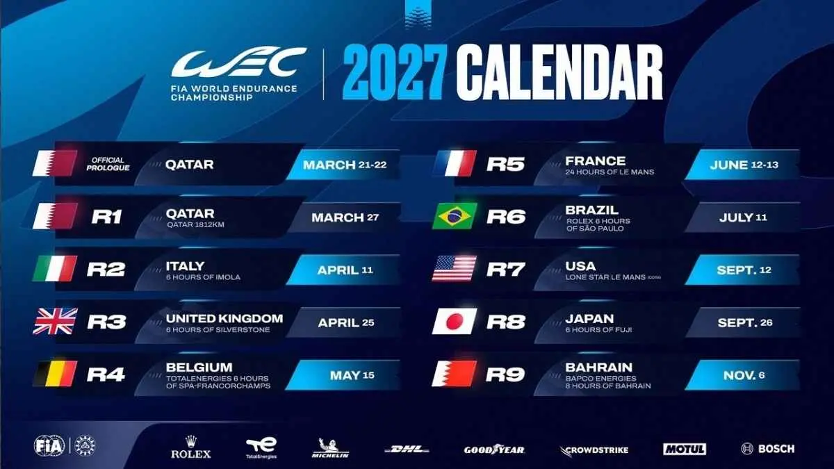 Silverstone kembali masuk kalender WEC setelah delapan tahun absen. Musim 2027 juga bertambah menjadi sembilan putaran dan bakal diramaikan pabrikan baru di kelas Hypercar. (Kalender FIA WEC 2027)