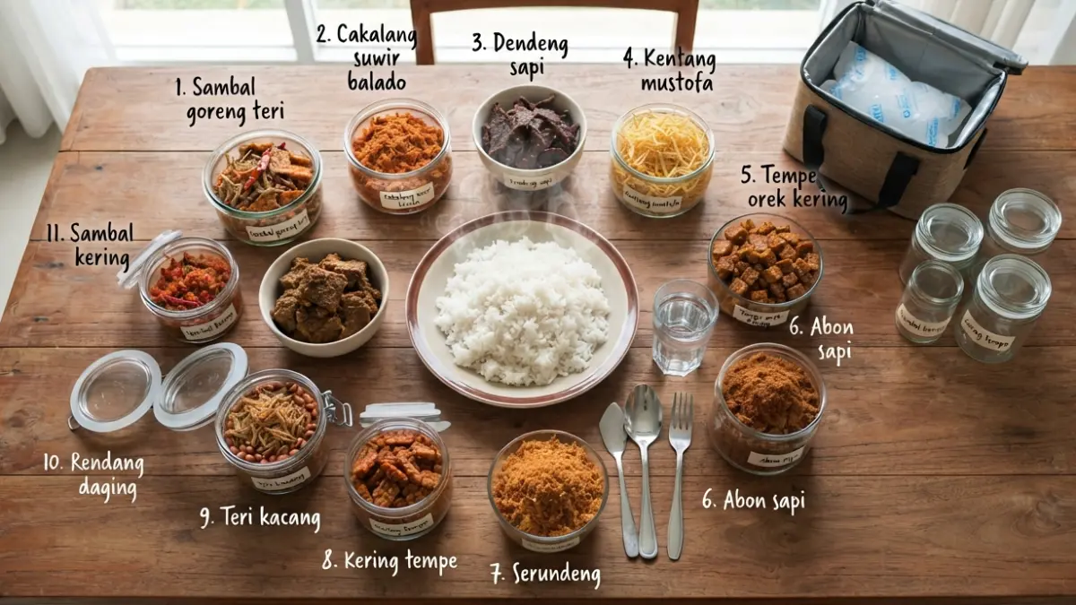 11 Makanan tahan lama untuk stok. (ilustrasi AI)