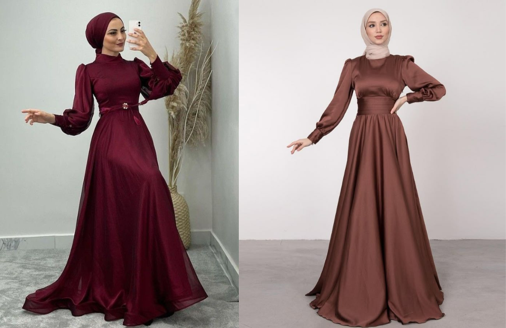 Elegan dan anggun, warna mahogany dan burgundy sempurna untuk Lebaran.