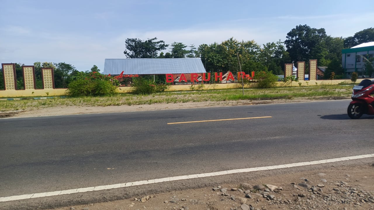 Tampak kondisi Rest Area Desa Baruharjo yang belum sepenuhnya selasai pembangunannya