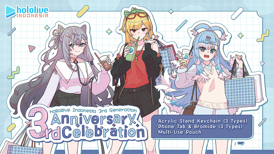 Zeta, Kaela, Kobo alias holoH3ro merayakan 3rd aniversary beberapa waktu lalu.