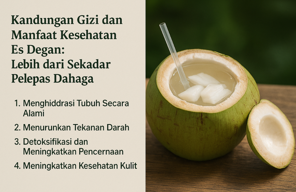 Kesegaran alami es degan, menyegarkan tubuh di tengah cuaca panas dengan manfaat kesehatan.