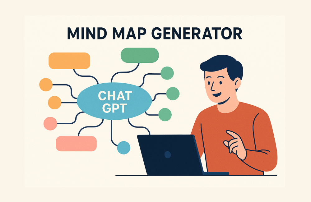 Mind Map Generator Chat GPT: Membantu visualisasikan ide-ide dengan cepat dan efisien menggunakan kecerdasan buatan.