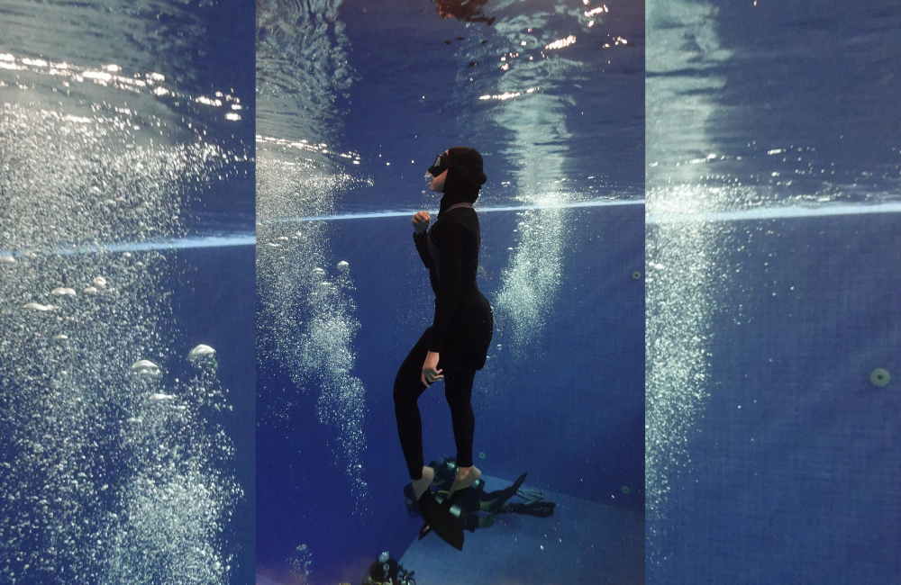 KEDAMAIAN: Indah Nabila Hasna membuktikan bahwa laut lebih dari sekadar tempat wisata, tapi juga ruang penyembuhan. Lewat free diving, ia menemukan kedalaman diri yang membawa ketenangan dan kebahagia