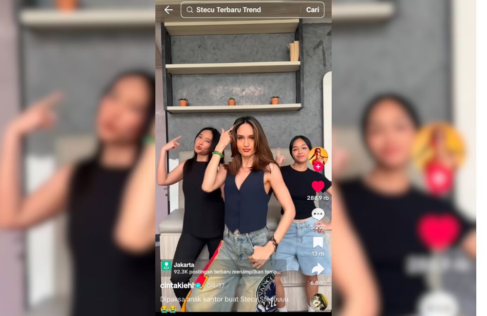Salah satu trend joget stecu-stecu yang lagi viral di Tiktok